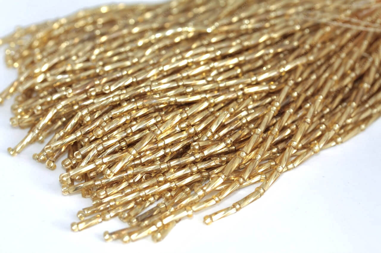 Пучки стекляруса Lt. Gold 6mm та 12mm кручений